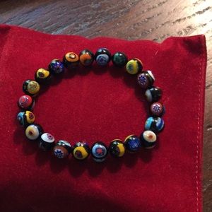 Murano Italian Glass Bead Bracelet